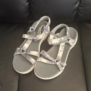 Skechers Women's Tie-Dye Gray Sandals- sz 10
